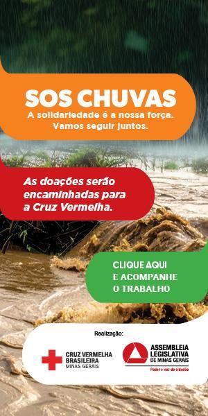 Banner Assembleia Legislativa de Minas Gerais SOS Chuvas